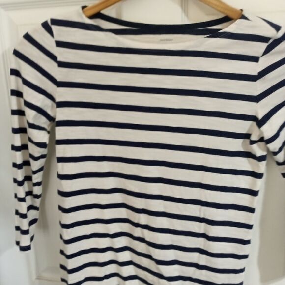 Old Navy long sleeve blue striped top XS - Picture 2 of 4